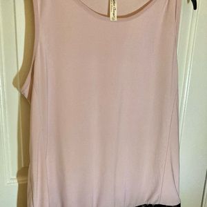PerSeption Concept pale pink and black tank top.